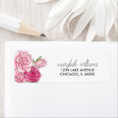 Waterverf Roses Bridal Adres Etiket (Insitu)