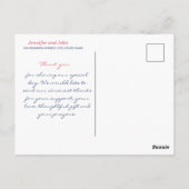 Waterverf Roses Chic Wedding Bedankt Briefkaart (Achterkant)