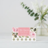 Waterverf Roses Loyalty Visitekaartje (Staand voorkant)