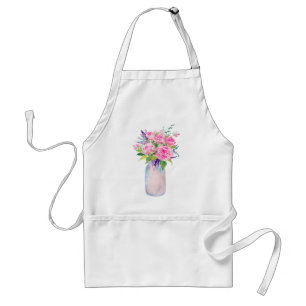 Waterverf Roses Mason Jar Apron Standaard Schort