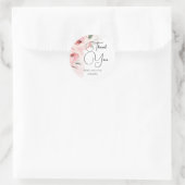 Waterverf Roses Wedding Dank je Ronde Sticker (Tas)
