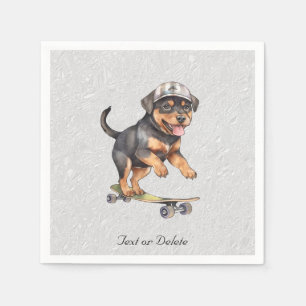 Waterverf Rottweiler Servetten