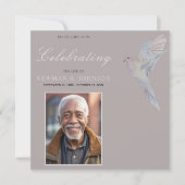 Waterverf Rouwende duif Viering van het leven Foto Kaart (Voorkant)