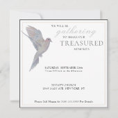 Waterverf Rouwende duif viering van het leven Kaart (Achterkant)