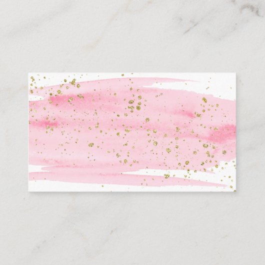 Waterverf Roze afdruklezer Uitnodiging invoegen Informatiekaartje (Achterkant)