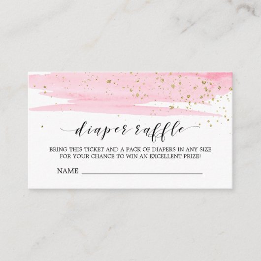 Waterverf Roze afdruklezer Uitnodiging invoegen Informatiekaartje (Voorkant)