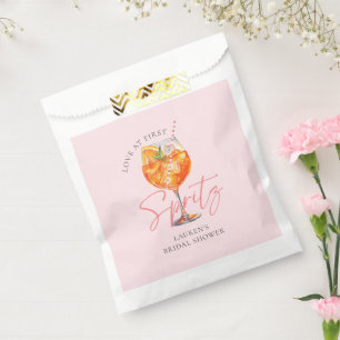 Waterverf roze Aperol Spritz Vrijgezellenfeest Bedankzakje