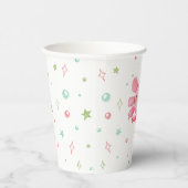 Waterverf Roze Axolotl Verjaardagsfeestje Papieren Bekers (Rechts)