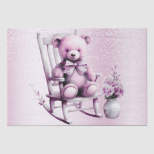 Waterverf Roze Baby Beer tissuepapier