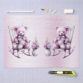 Waterverf Roze Baby Beer tissuepapier (Craft)