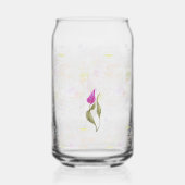 Waterverf roze blaadje blikvorm glas (Achterkant)