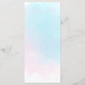 Waterverf Roze Blauwgroen Goud Confetti Bruiloft Menu (Achterkant)