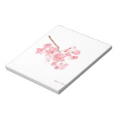 Waterverf roze bloem notitieblok (Gedraaid)