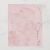 Waterverf Roze Bloemblaadjes & Prosecco Bruidsfees Flyer (Achterkant)