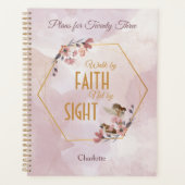 Waterverf roze bloemen Christelijk Planner (Voorkant)