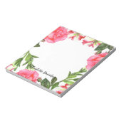 Waterverf Roze bloemen cirkel Wreater Notitieblok (Gedraaid)