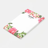 Waterverf Roze bloemen cirkel Wreater Post-it® Notes (Schuin)