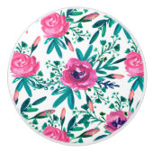 Waterverf roze bloemen en knoppen (Voorkant)