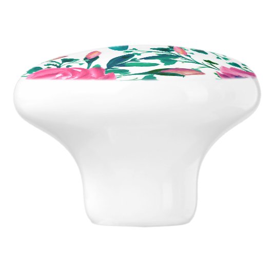 Waterverf roze bloemen en knoppen (Zijkant)