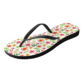 Waterverf Roze Bloemen Floral Pattern-69677 Teenslippers (Schuin)