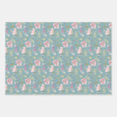 Waterverf Roze bloemen Inpakpapier Vel (Voorkant 3)