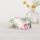 Waterverf Roze Bloemen Lijst Glanzend Bronzen Part (Voorkant)