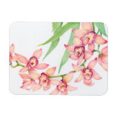 Waterverf Roze bloemen Magneet (Horizontaal)