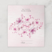 Waterverf Roze Bloemen Plaats Kaart (Buitenkant ongevouwen)