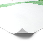 Waterverf Roze bloemen Poster (Hoek)