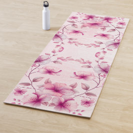 Waterverf Roze Bloemen Yoga Mat