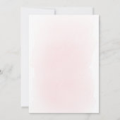 waterverf roze bloemenkruis Doop Uitnodiging (Achterkant)