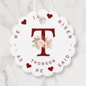 Waterverf Roze Bloemige Monogram Adreslabel Bedankjes Labels (Voorkant)