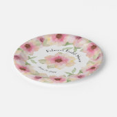 Waterverf Roze Blush Flowers Paper Bord (Gekanteld)