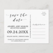 Waterverf Roze Blush & Gold Weddenschap Bewaar de  Aankondigingskaart (Achterkant)