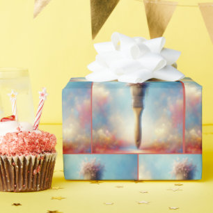 Waterverf Roze Boeket in verfkwast Cadeaupapier