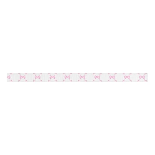 Waterverf Roze Bogen Grosgrain Lint (Voorkant)