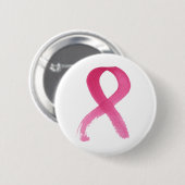Waterverf Roze Borstkanker Button (Voorkant /achterkant)