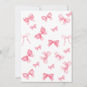 Waterverf Roze Bow Baby shower Dank u Kaart (Achterkant)