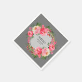 Waterverf Roze Bruiloft Bridal Shower Servet (Hoek)