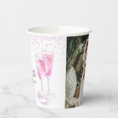 Waterverf roze champagne papieren bekers (Links)