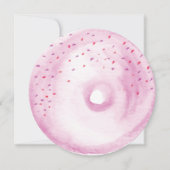 Waterverf Roze Donut Strooimix Rond Kaart (Voorkant)