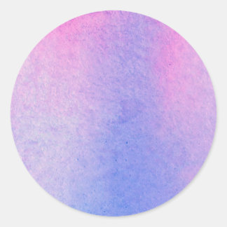 Waterverf Roze en blauwe marmer Ronde Sticker