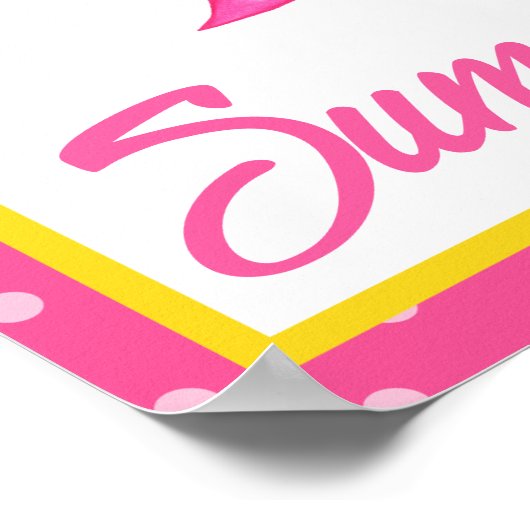 Waterverf roze en gele tropische vogels zomer poster (Hoek)