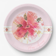 Waterverf roze en koraal