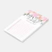 Waterverf Roze en PerzikFloral Post-it® Notes (Schuin)