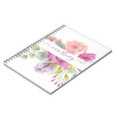 Waterverf roze en perzikkleurig notitieboek (Linkerzijde)