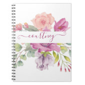 Waterverf roze en perzikkleurig notitieboek (Voorkant)