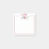 Waterverf roze en perzikkleurig post-it® notes (Voorkant)