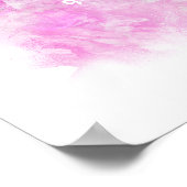 waterverf roze en wit voegen uw poster toe (Hoek)
