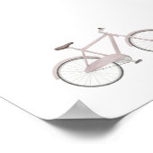 Waterverf roze fiets poster (Hoek)